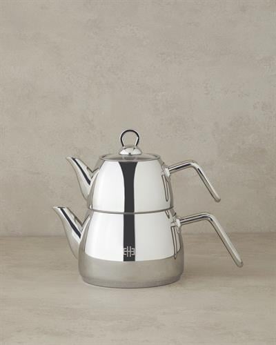Sandra Чайник Стомана 1+2,1 л Сребърен.