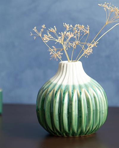 Sandra Ваза 12x12x24 см Зелен