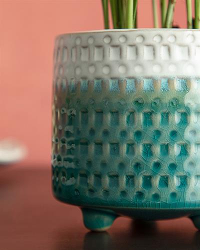 Sandra Ваза 13x13x18 см Зелен