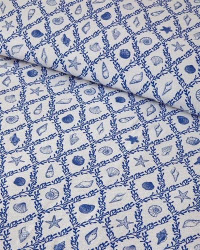 Sandy Seashore Комплект Одеяло Пике Двоен С щампа 200x220 см Син