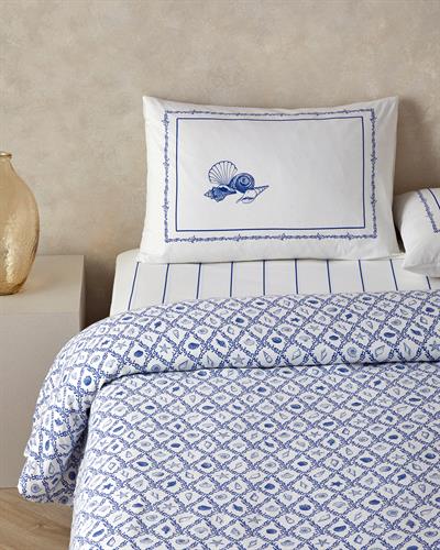 Sandy Seashore Комплект Одеяло Пике Двоен С щампа 200x220 см Син