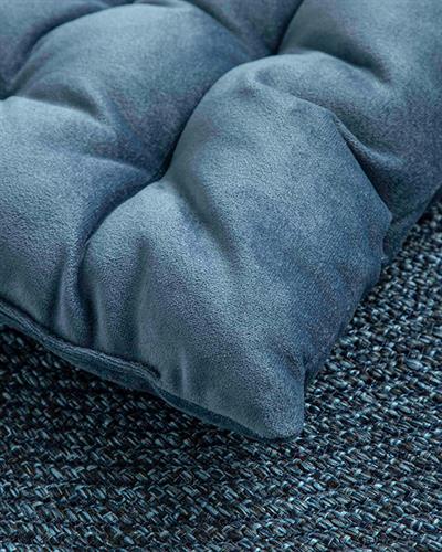 Sandy Square Възглавница За Стол Кадифе, Индиго, 40 X 40 Cm