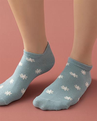 Sanne Чорап Дамски 3 Бр., Памучен, Екру- Синьо, 36-40