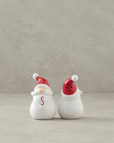 Santa Солница И Пиперница 2 бр. Доломит 9 cm Бял