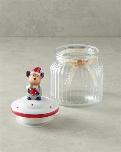 Santa’s Dog Буркан Стъкло 600 мл Червен