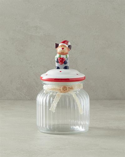 Santa’s Dog Буркан Стъкло 600 мл Червен