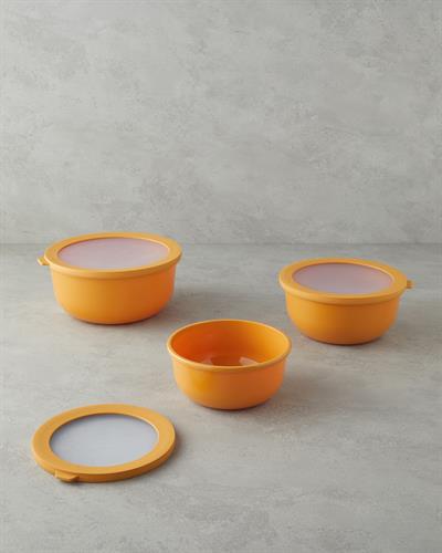 Sara Кутия За Съхранение 3 бр. Пластмаса 1,5 + 2,5 + 4 л Жълт