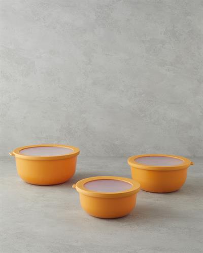 Sara Кутия За Съхранение 3 бр. Пластмаса 1,5 + 2,5 + 4 л Жълт