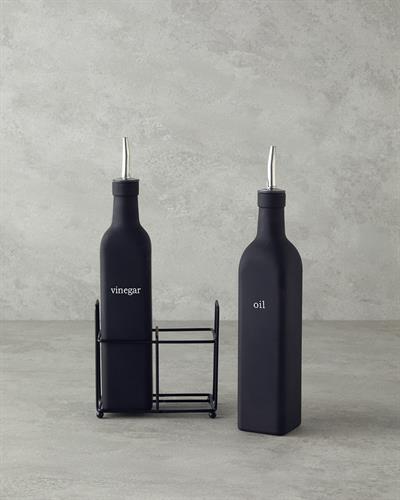 Sarah Съд За Олио Или Оцет 2 бр. Стъкло 500 мл Черен