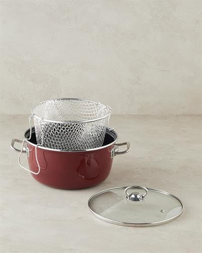 Sartagi Тиган За Пържене Емайлиран 22 см Бордо