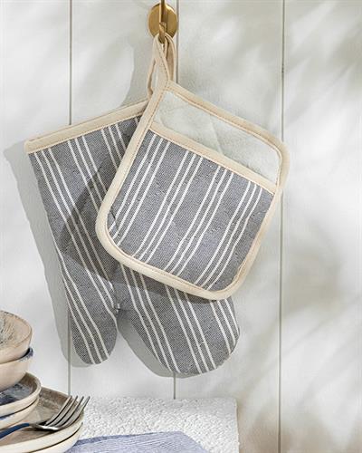 Scratch Line Кухненски Комплект 2Бр., Памучен, Тъмно Синьо., 0