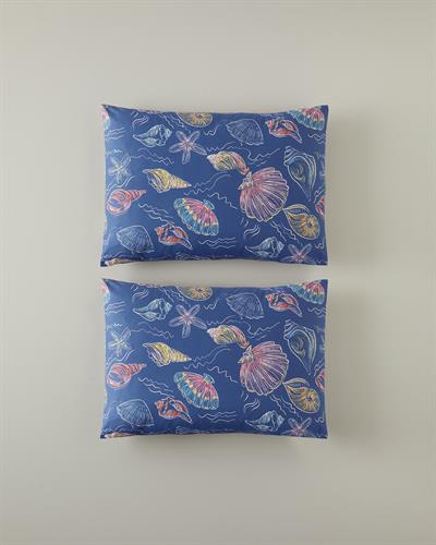 Sea Dreams Калъфка За Възглавница 2 бр. Памучен 50x70 cm Тъмносин