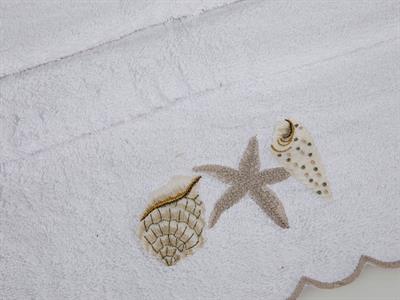 Sea Life ХАВЛИЯ ЗА ЛИЦЕ Бродирани 50x80 cm White