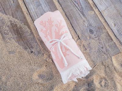 Sea Life ПЛАЖНА ХАВЛИЯ Боядисана нишка 80x150 cm Coral.