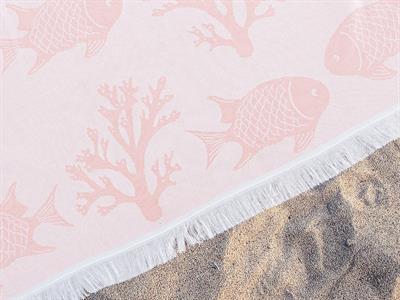 Sea Life ПЛАЖНА ХАВЛИЯ Боядисана нишка 80x150 cm Coral.