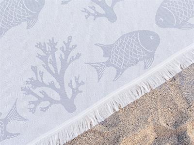 Sea Life ПЛАЖНА ХАВЛИЯ Боядисана нишка 80x150 cm Royal