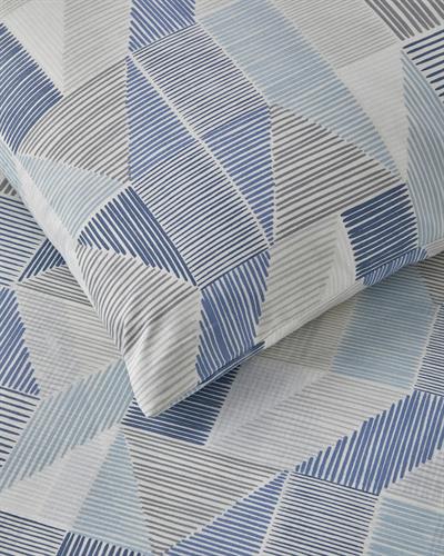 Sea Marine Спален Комплект Единичен Лесно за гладене 160x220 см Син - Бежов