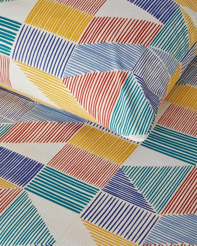 Sea Marine Спален Комплект Двоен Памучен 200x220 см Червен - Жълт