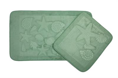 Sea Shells ПОСТЕЛКА ЗА БАНЯ КО 60x100 - 50x60 cm Koyu Yeşil