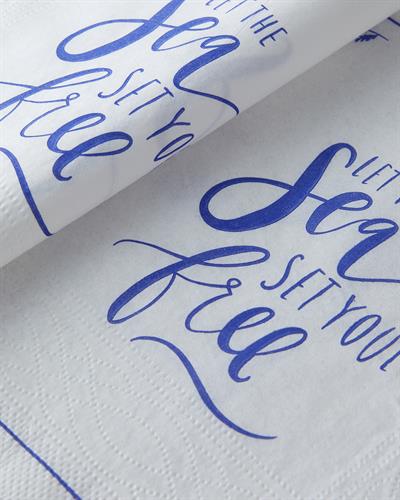 Хартиени Салфетки 20 бр. Хартия 33x33 см Морскосин - Бял