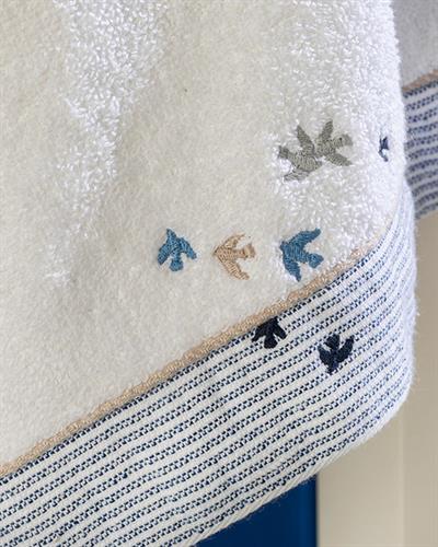 Seagull Хавлии За Ръце Бродирани, Памучен, Бяло, 30 X 40 Cm