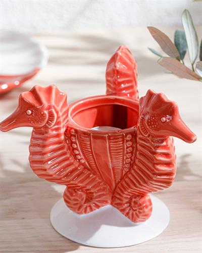Seahorse Свещник 9,6x6,6x10,2 см Оранжев