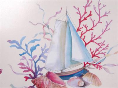 Sealife ДЪСКА ЗА РЯЗАНЕ Голяма Меламин 35x25 cm Beige