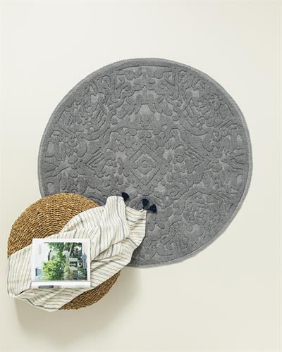 Seana Килим Памучен, Сиво, 110 X 110 Cm