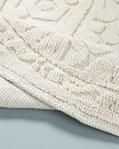 Seana Килим Памучен, Кремово, 110 X 110 Cm