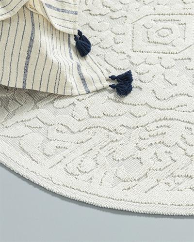 Seana Килим От Букле 110x110 см Бял