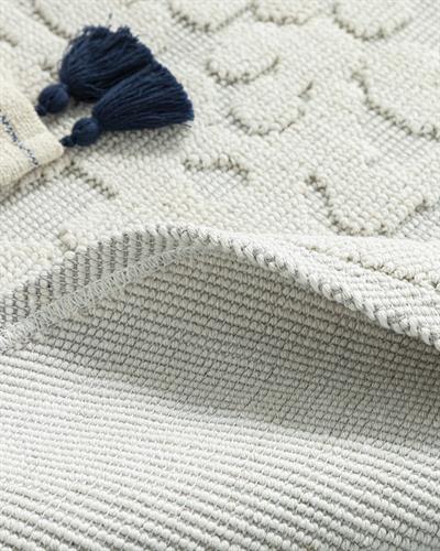 Seana Килим От Букле 110x110 см Бял