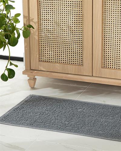 Seana Килим Памучен, Сиво, 50 X 80 Cm