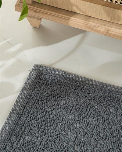 Seana Килим Памучен, Сиво, 50 X 80 Cm