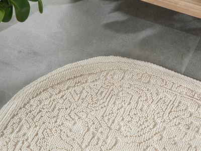 Seana Килим Памучен, Кремово, 60 X 90 Cm