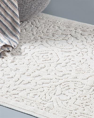 Seana Килим Памучен, Бяло, 80 X 150 Cm