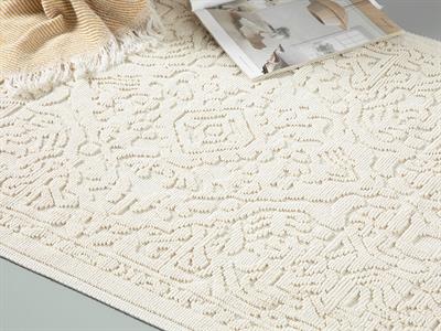 Seana Килим Памучен, Кремово, 80 X 300 Cm