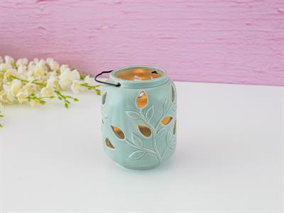 Secret Garden СВЕЩНИК С метална дръжка Stoneware 10,5x10,5x13 cm Seledon,