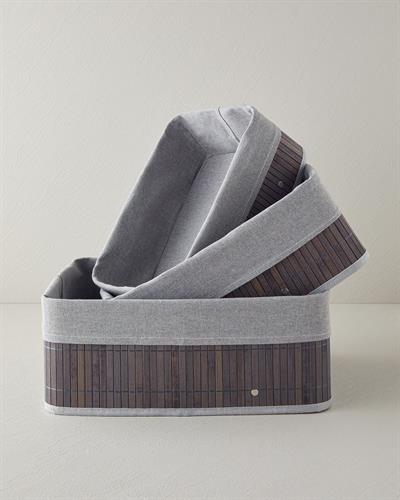 Selina Кошница Бамбук 32x22x12 см Антрацит