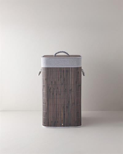 Selina Кош За Пране Бамбук 35x35x60 cm Антрацит