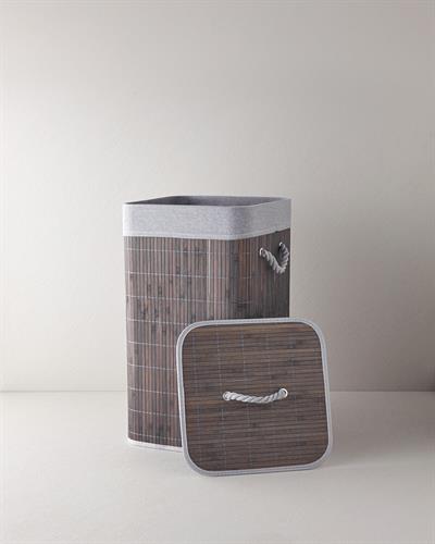 Selina Кош За Пране Бамбук 35x35x60 cm Антрацит