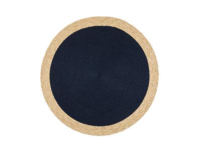 Sely Jute Decorative Jute Carpet 90 cm Dark Blue