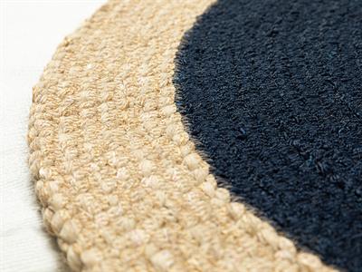 Sely Jute Decorative Jute Carpet 90 cm Dark Blue