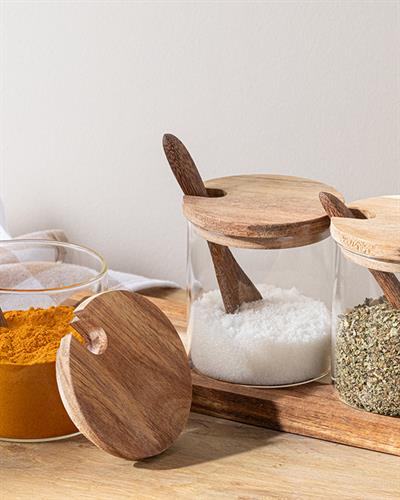 Serena Съд За Подправки 3 Бр., Стъкло, Прозрачен, 340 Ml