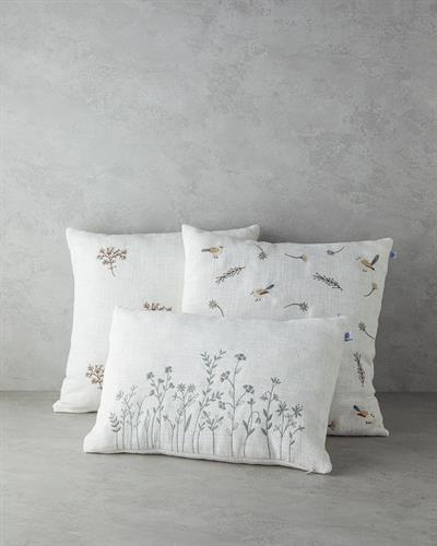 Serenita Декоративна Възглавница С бродерия 45x45 см Екрю