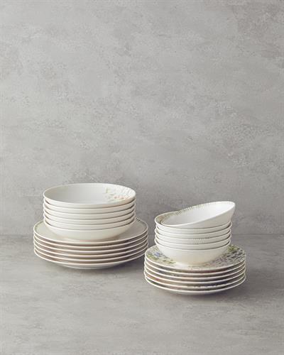 Serenity Комплект За Хранене Порцелан 24 части за 6 души Морскосин - Зелен