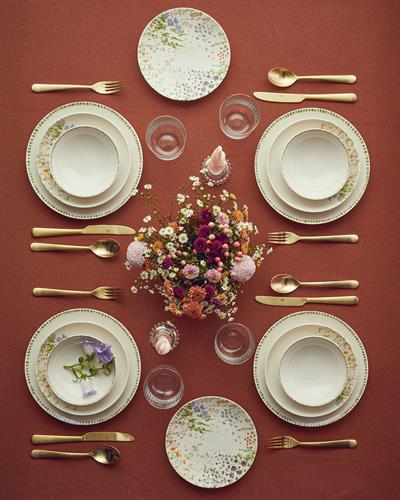 Serenity Комплект За Хранене Порцелан 24 части за 6 души Морскосин - Зелен