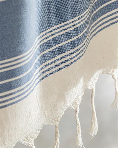 Serenity Пещемал на райе Памучен 90x160 cm Син