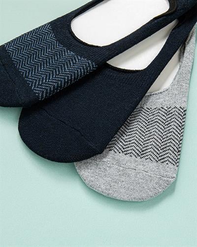 Sesol Чорапи Бабет Мъжки 3 Бр., Памучен, Сиво-Тъмно Синьо, 36-40