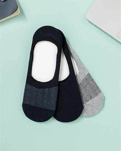 Sesol Чорапи Бабет Мъжки 3 Бр., Памучен, Сиво-Тъмно Синьо, 36-40