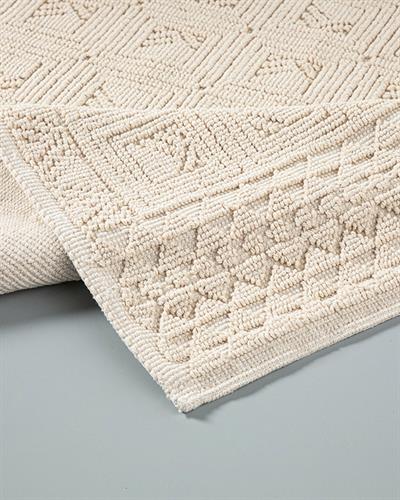 Shabby Килим От Букле 110x110 см Кремав